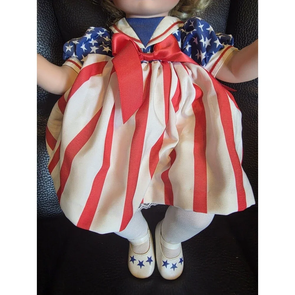 Danbury Mint Star-Spangled Sweetheart Porcelain Doll Only